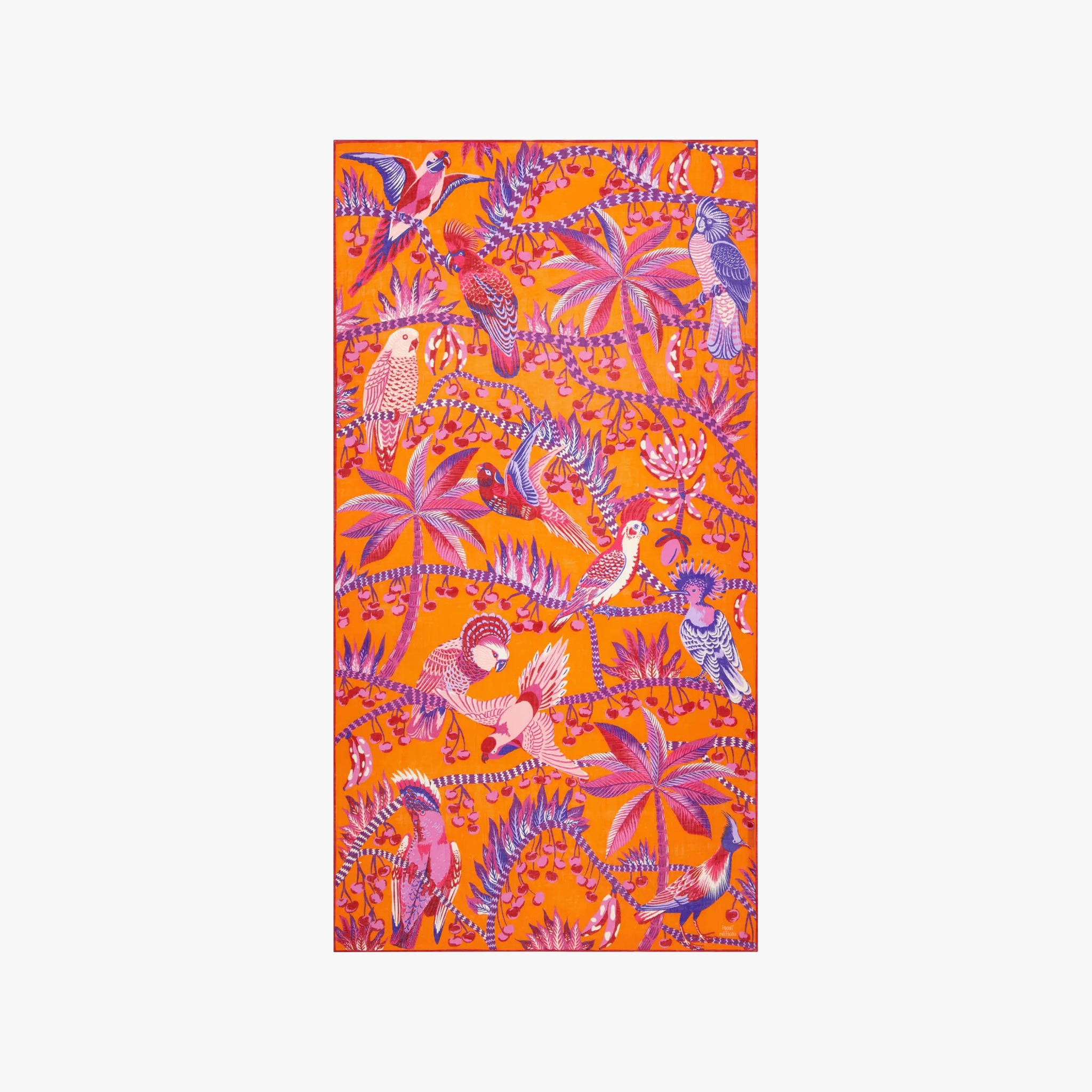 Schal Kirschprint | orange