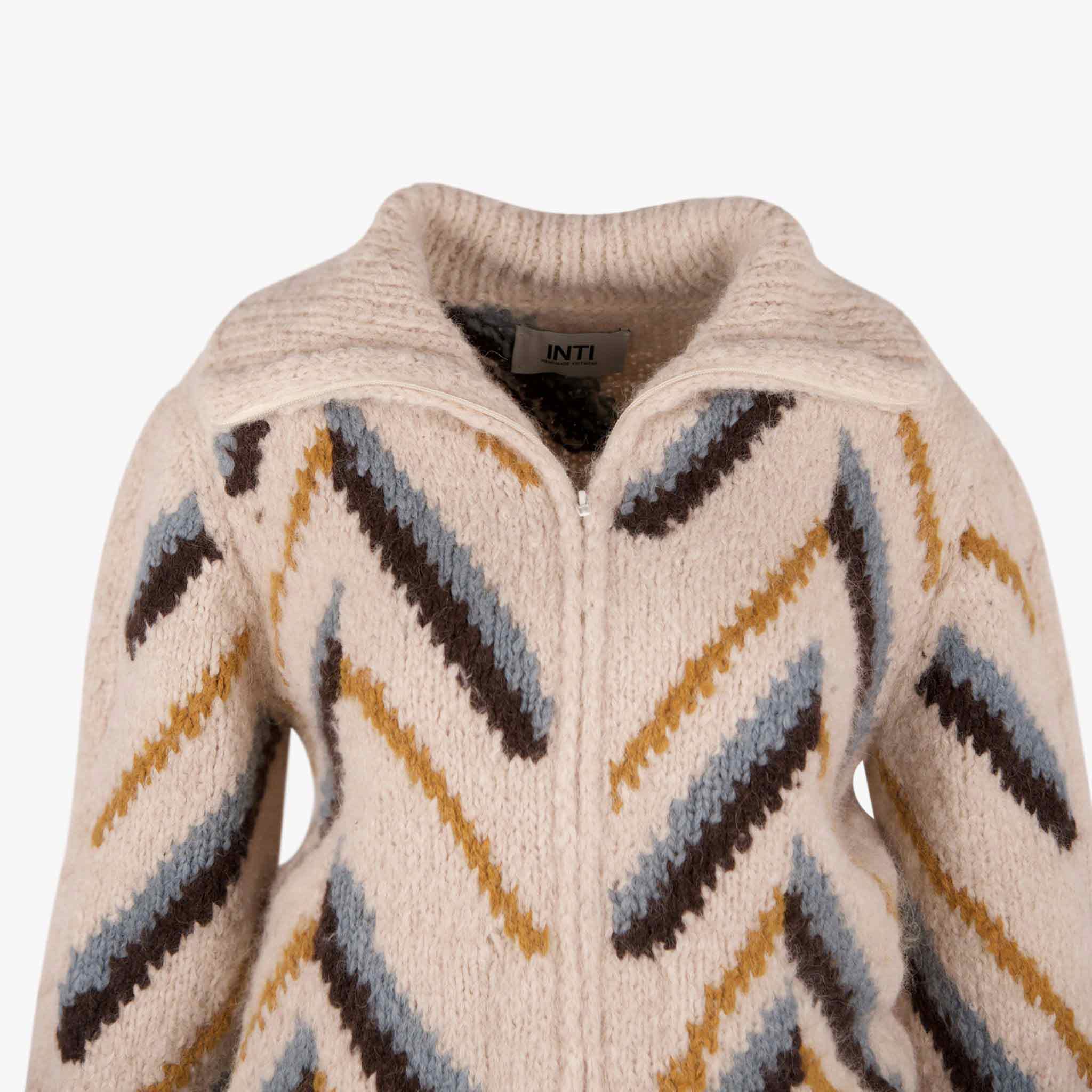 Inti Cardigan Alpaka Zip | multicolor