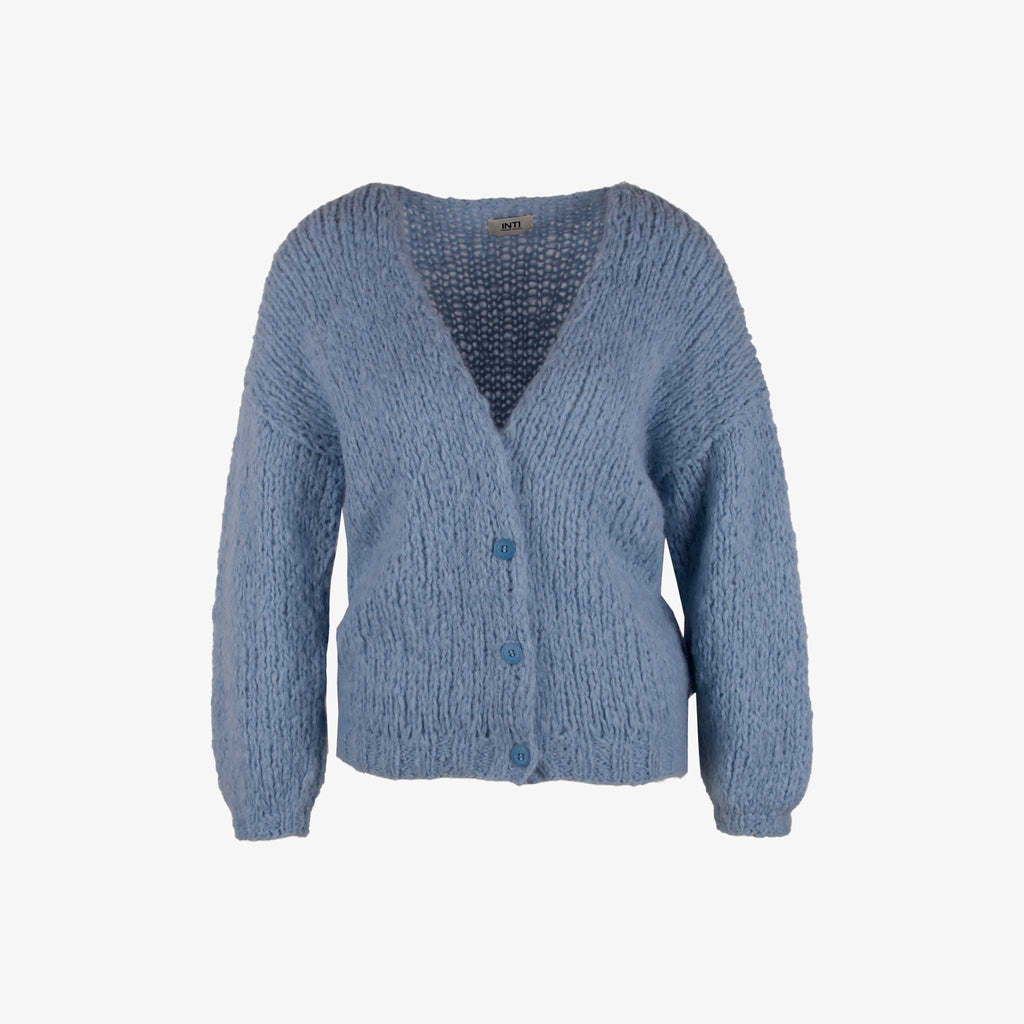 Inti Grobstrickjacke Leni | hellblau