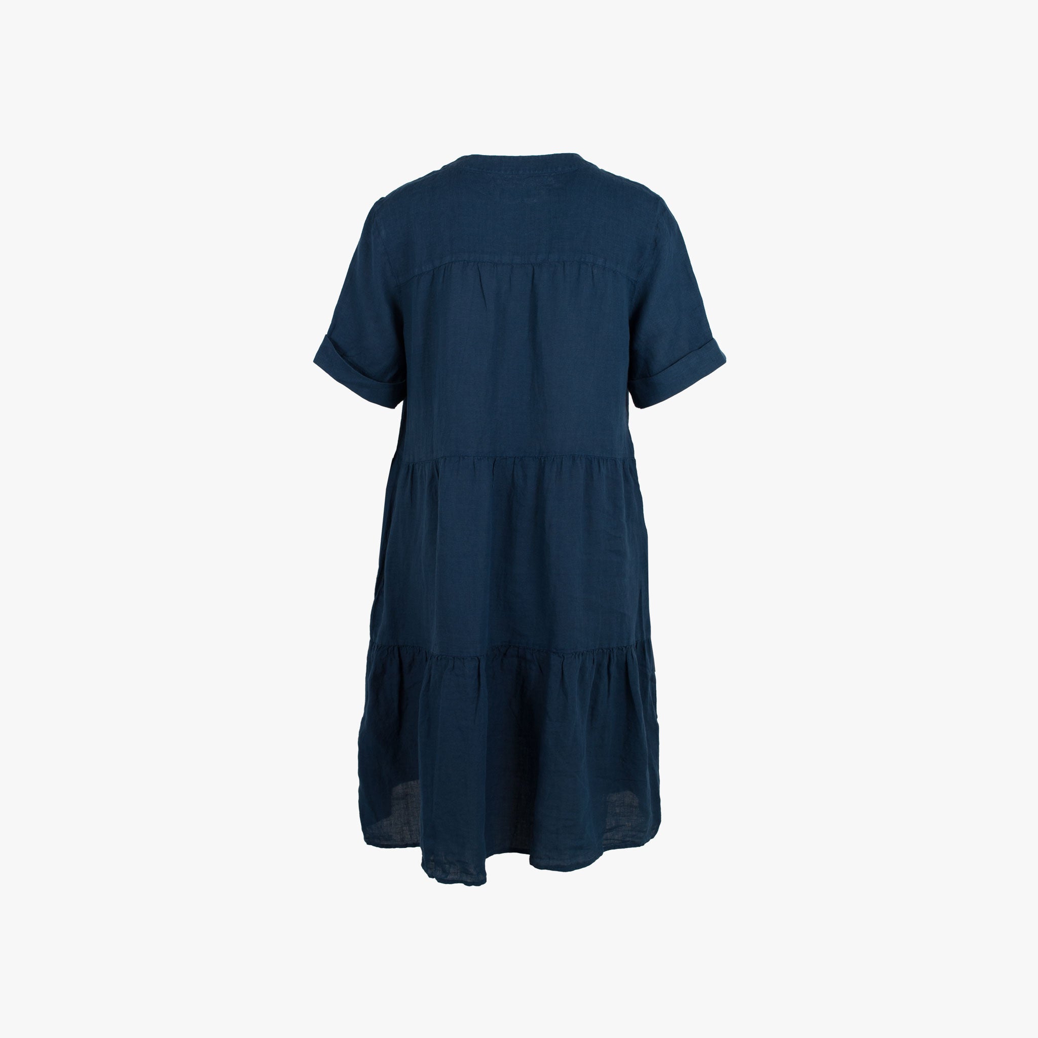 0039 Italy Kleid Leinen Ricci | blau