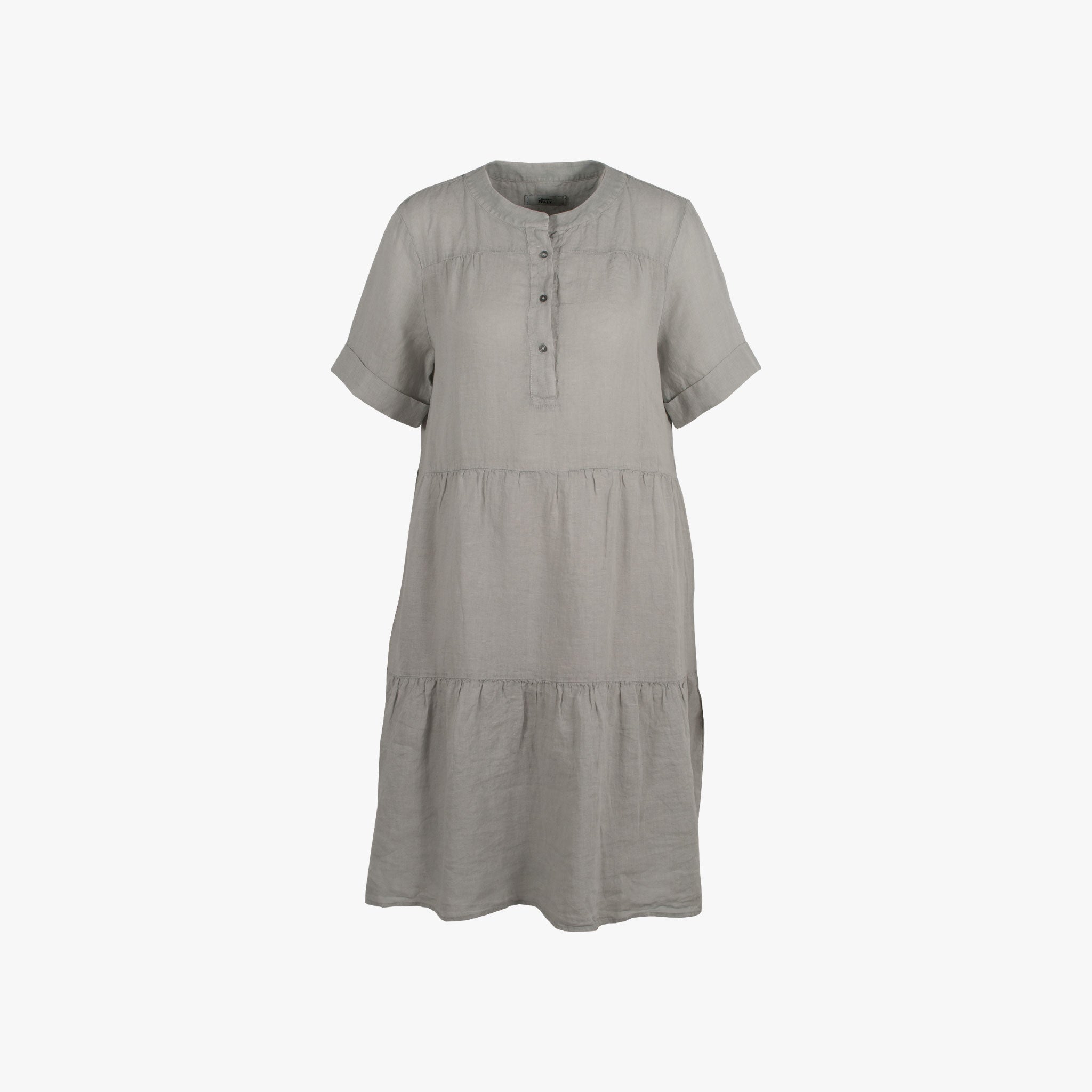 0039 Italy Kleid Leinen Ricci | grau