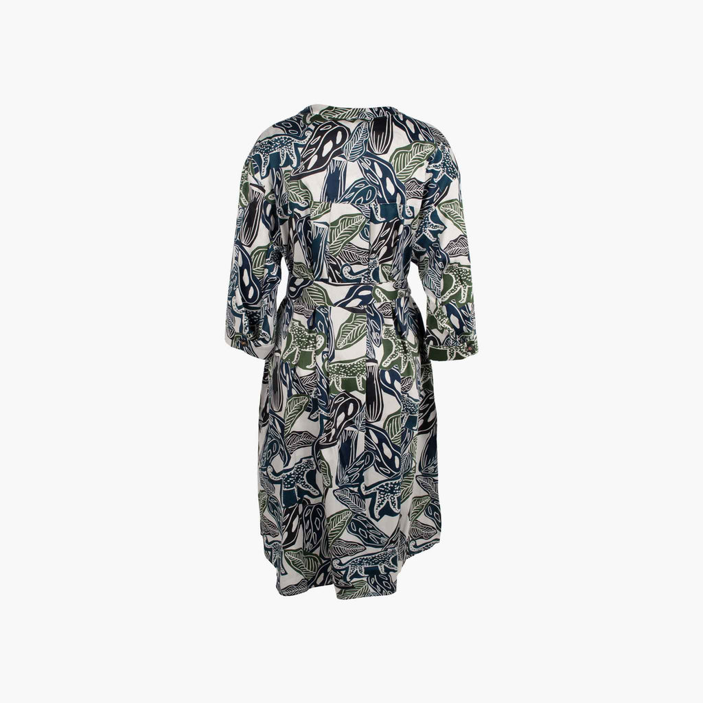 Ivi Collection Kleid Leoprint | multicolor