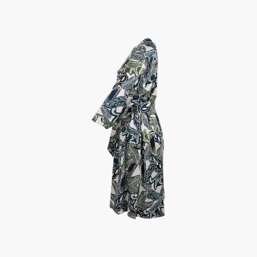 Ivi Collection Kleid Leoprint | multicolor