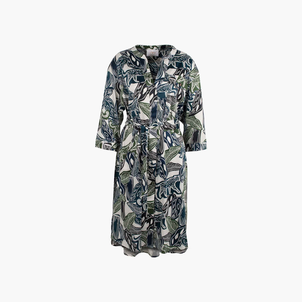 Ivi Collection Kleid Leoprint | multicolor