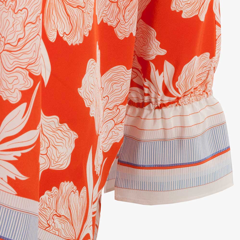 Ivi Seidenbluse Peonie | rot