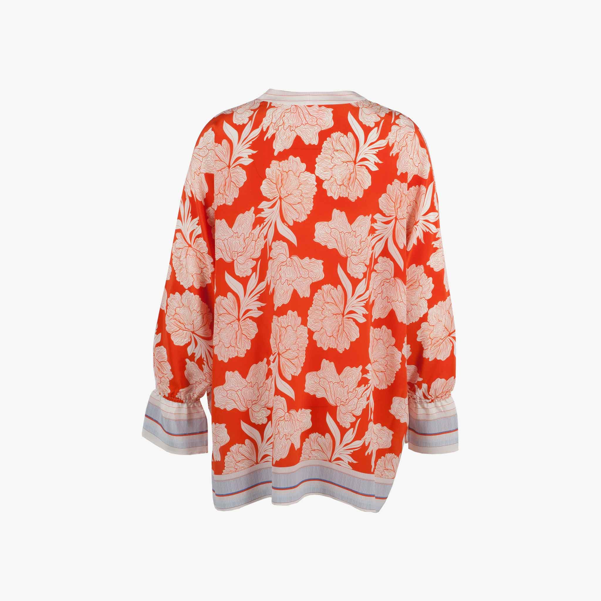 Ivi Seidenbluse Peonie | rot