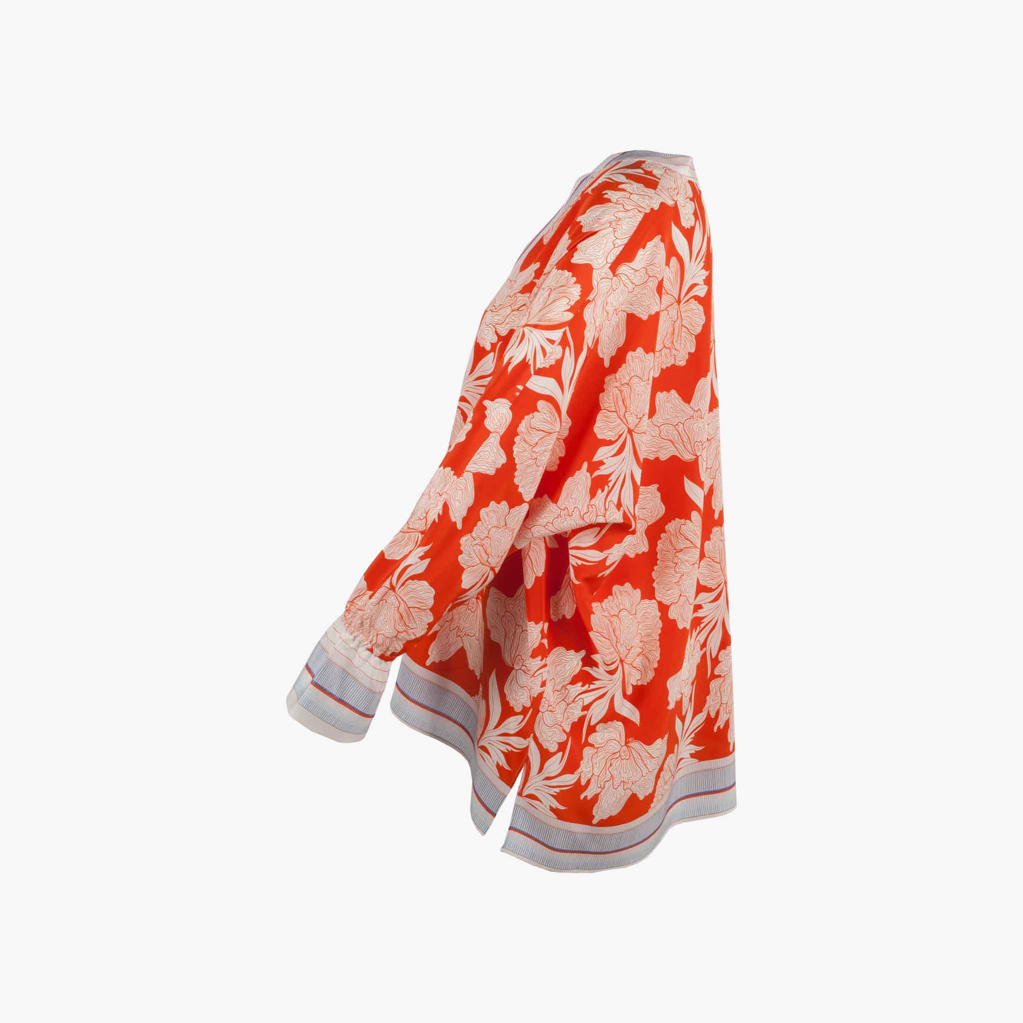 Ivi Seidenbluse Peonie | rot