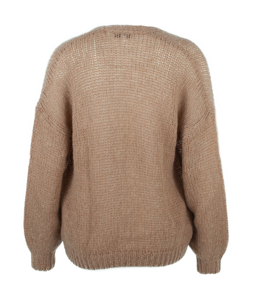Strickjacke uni | beige
