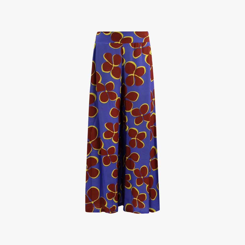 Hose weit Flowerprint | violett