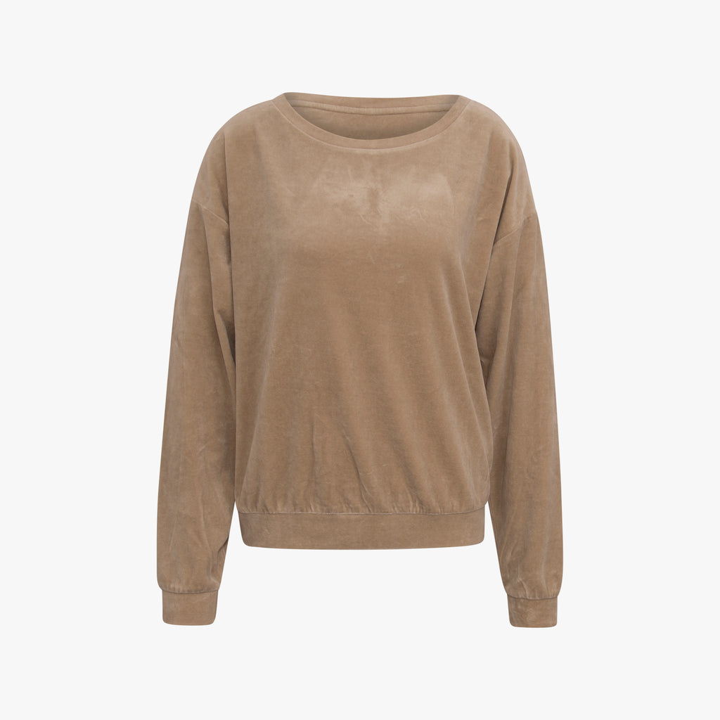 Sweater Velvet | taupe