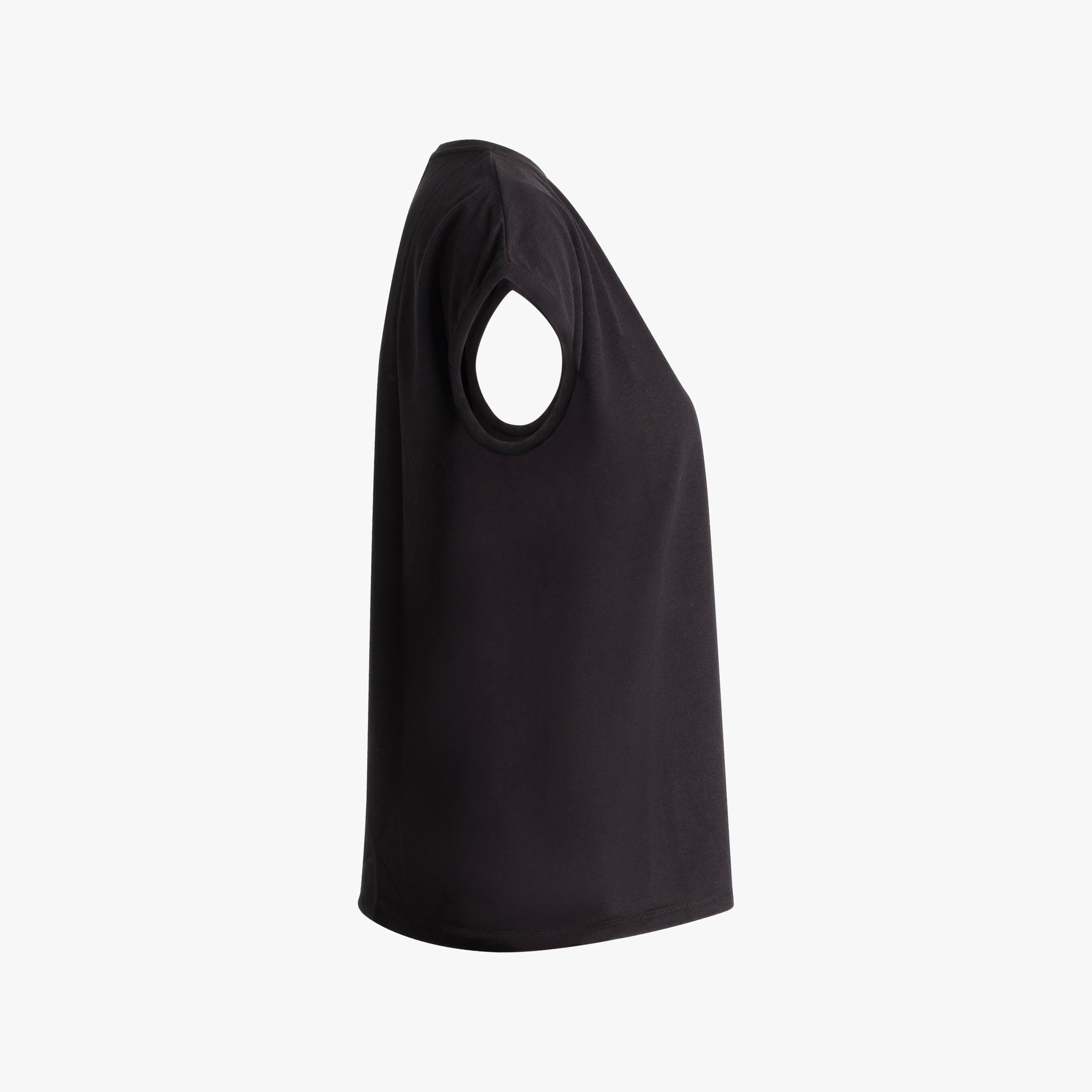 1/2 Boxyshirt Cotton | schwarz
