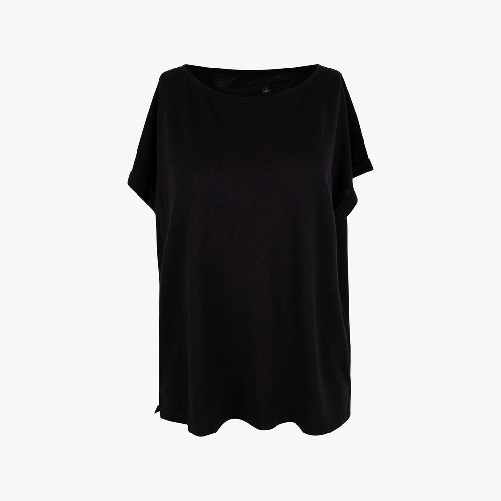 juvia 1/2 Boxy shirt uni | schwarz