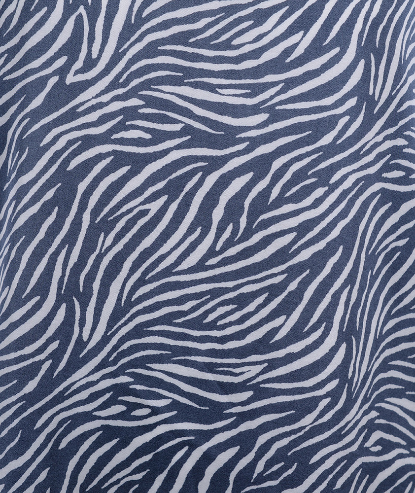 Blusenshirt Desertprint | blau-weiß