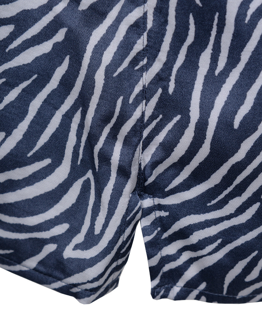 Blusenshirt Desertprint | blau-weiß