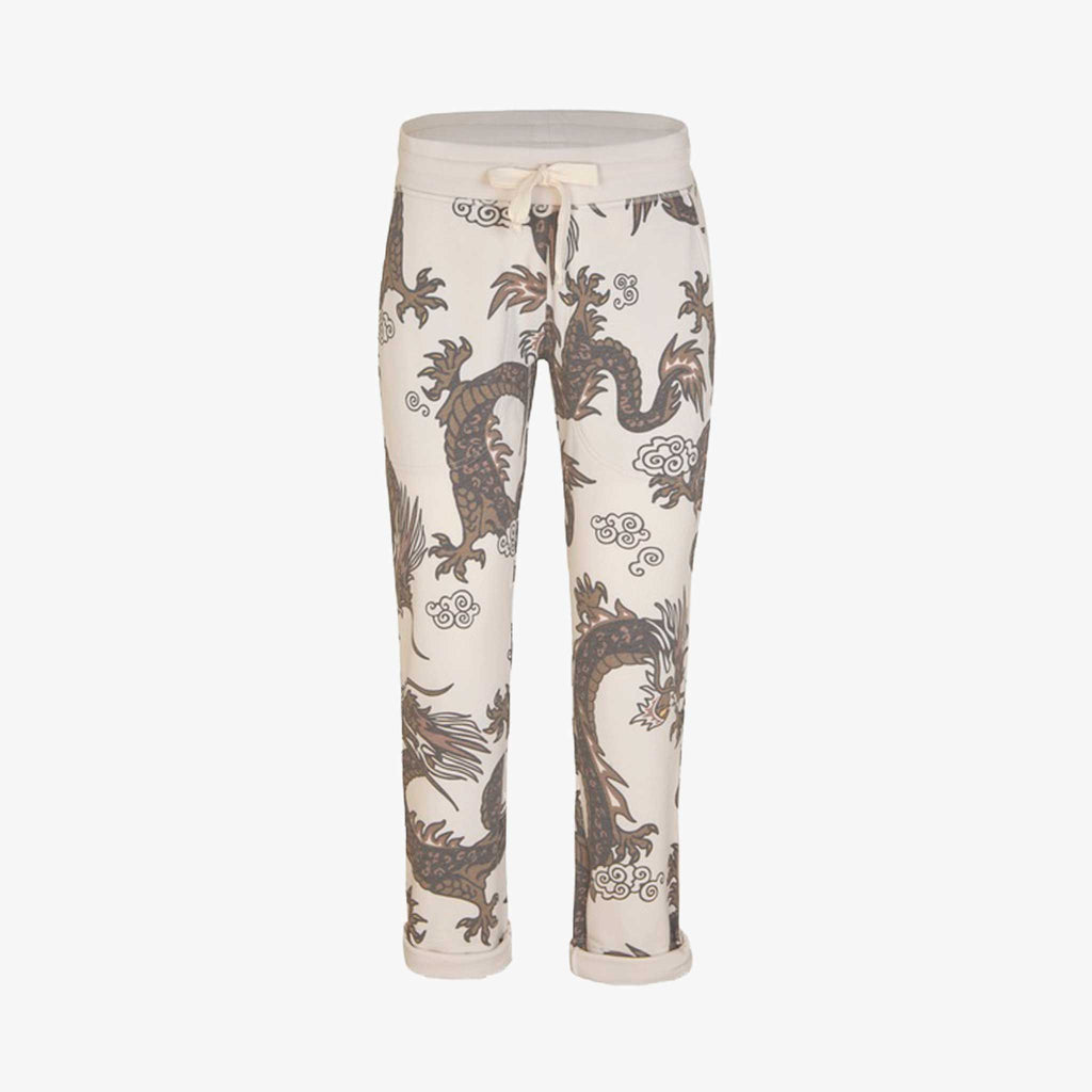 Hose Drachenprint | offwhite