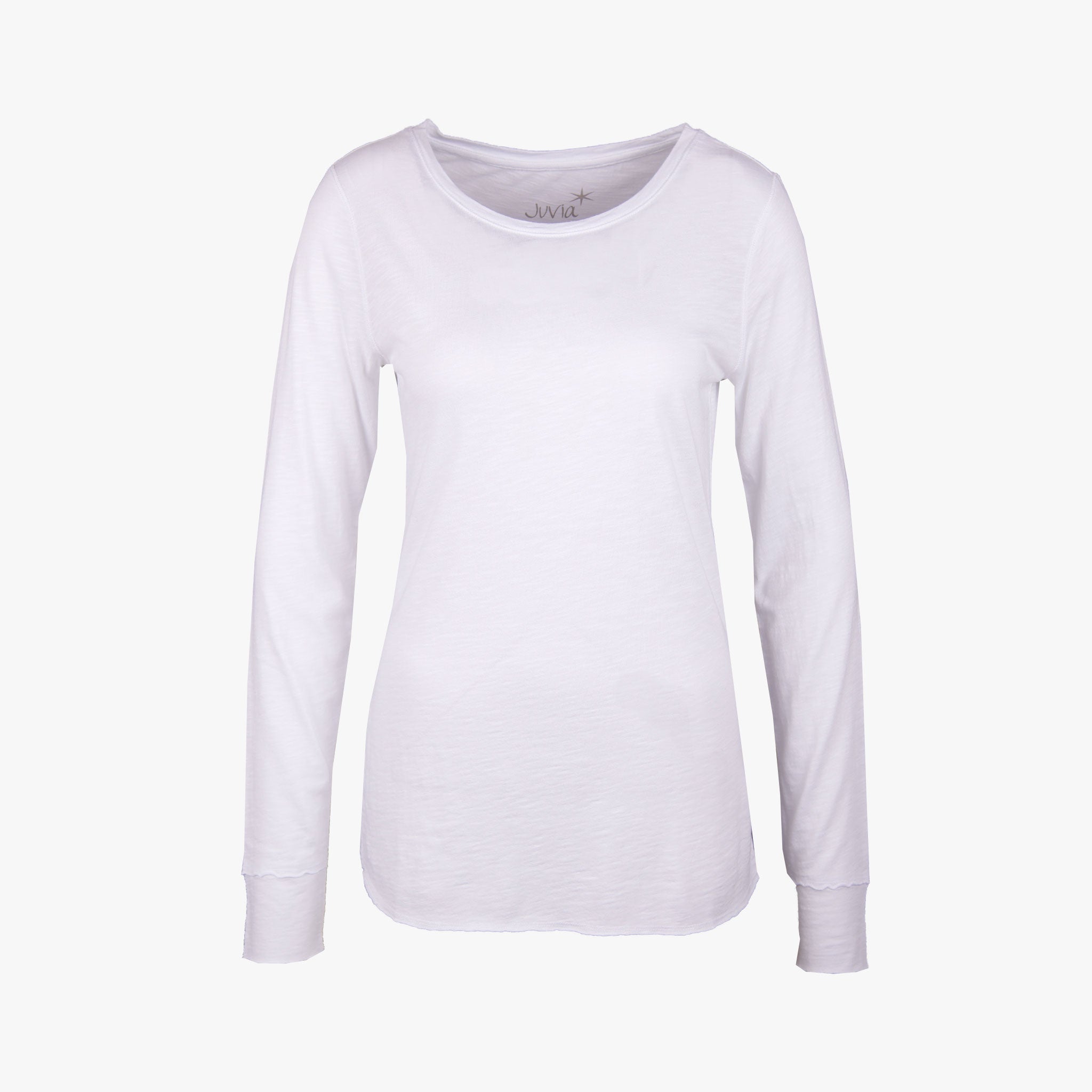 Juvia Langarm Shirt | weiß