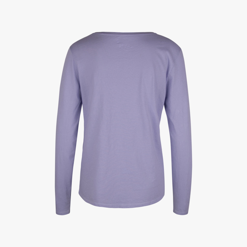 Juvia Rundhals Shirt uni | flieder