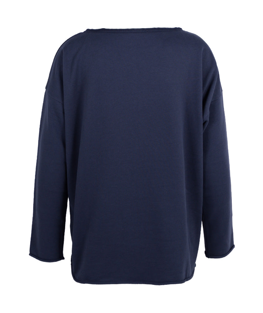 Sweatpulli uni | blau