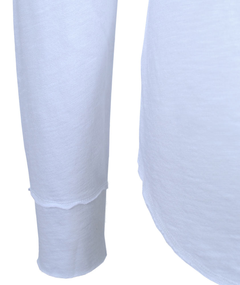 1/1 V-Shirt Flammgarn | weiß