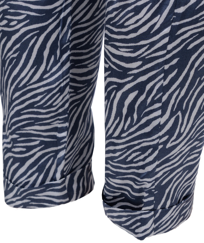 Hose Desertprint | blau-weiß