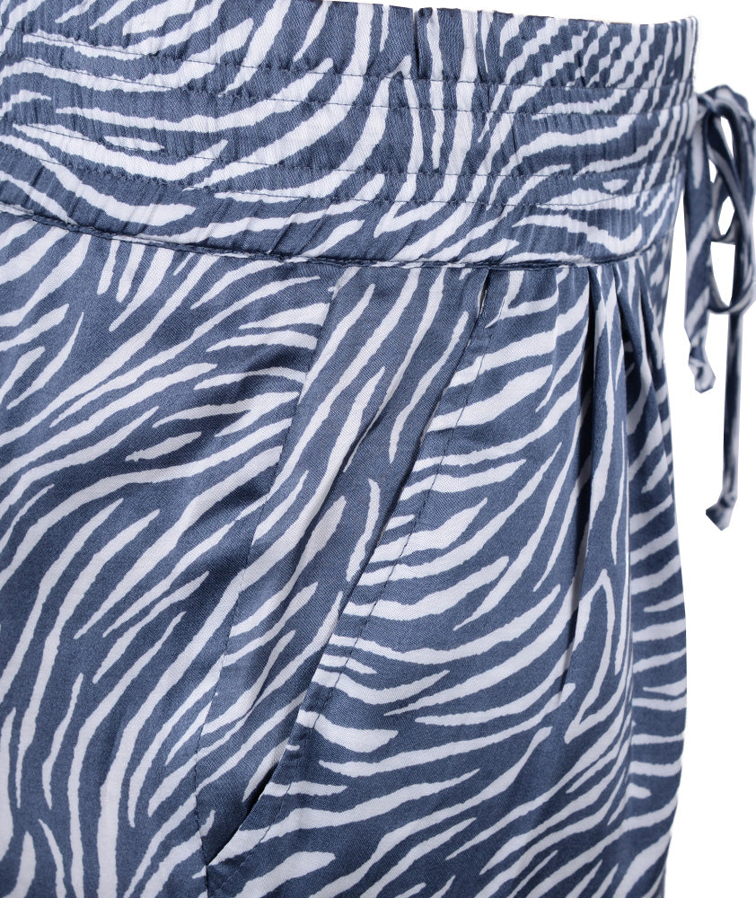 Hose Desertprint | blau-weiß