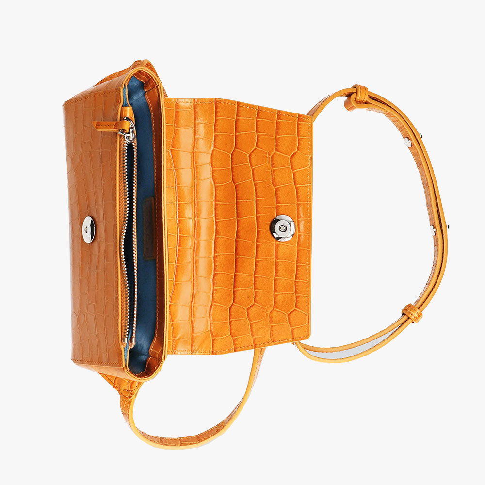 KAAi Belt Bag Krokoprint | apricot