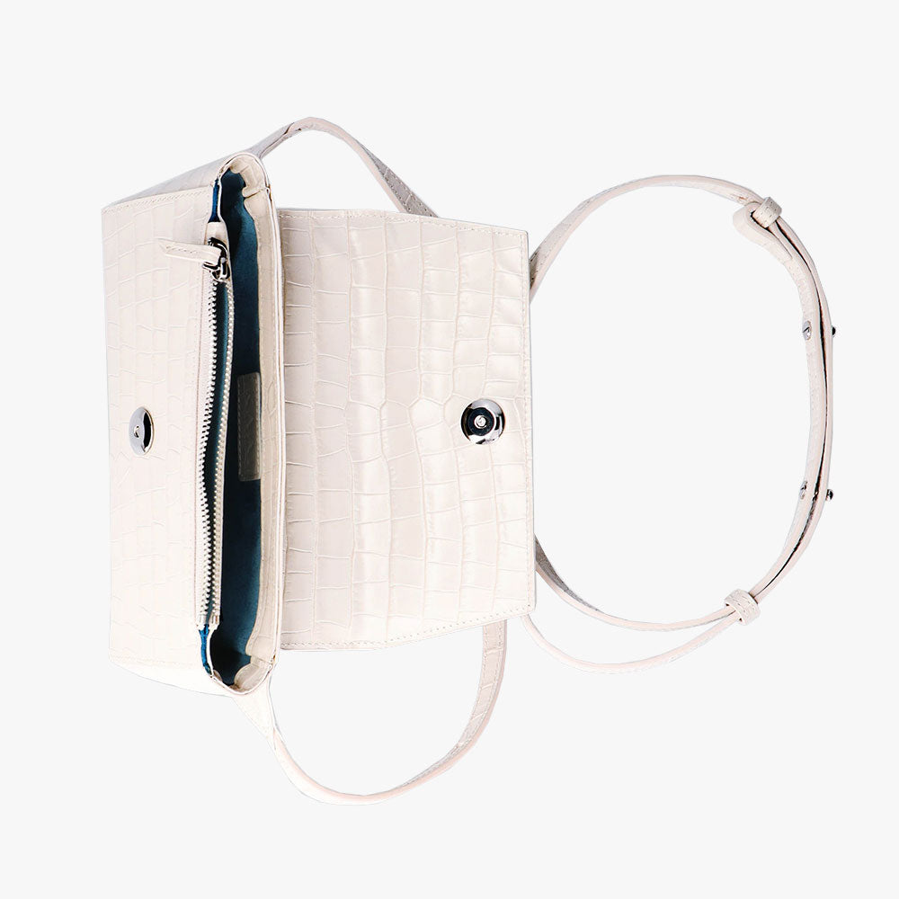 KAAi Belt Bag Krokoprint | offwhite