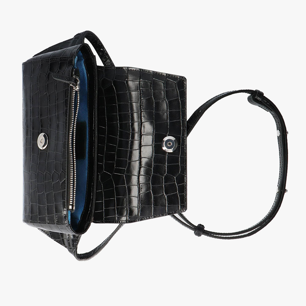 KAAi Belt Bag Krokoprint | schwarz