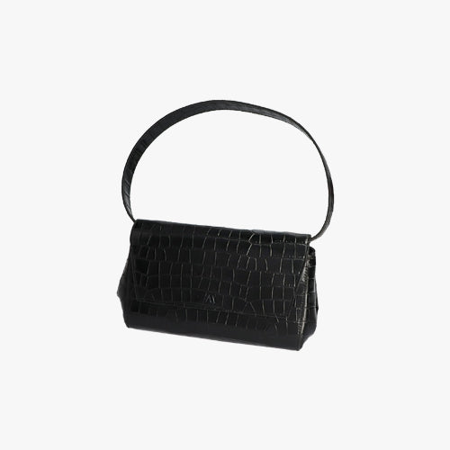 Clutch Krokoprint (schwarz, 1-size) | schwarz