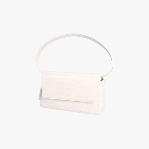 Kaai, Clutch Krokoprint | weiß