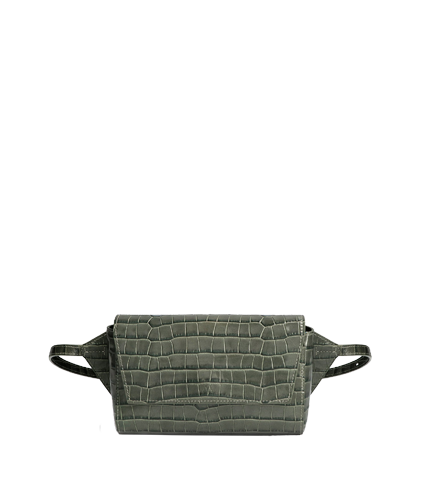 Belt Bag Krokoprint | grün