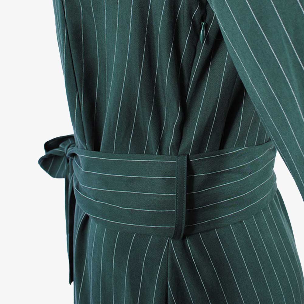 Midikleid Feinestripe (grün, XS) | grün