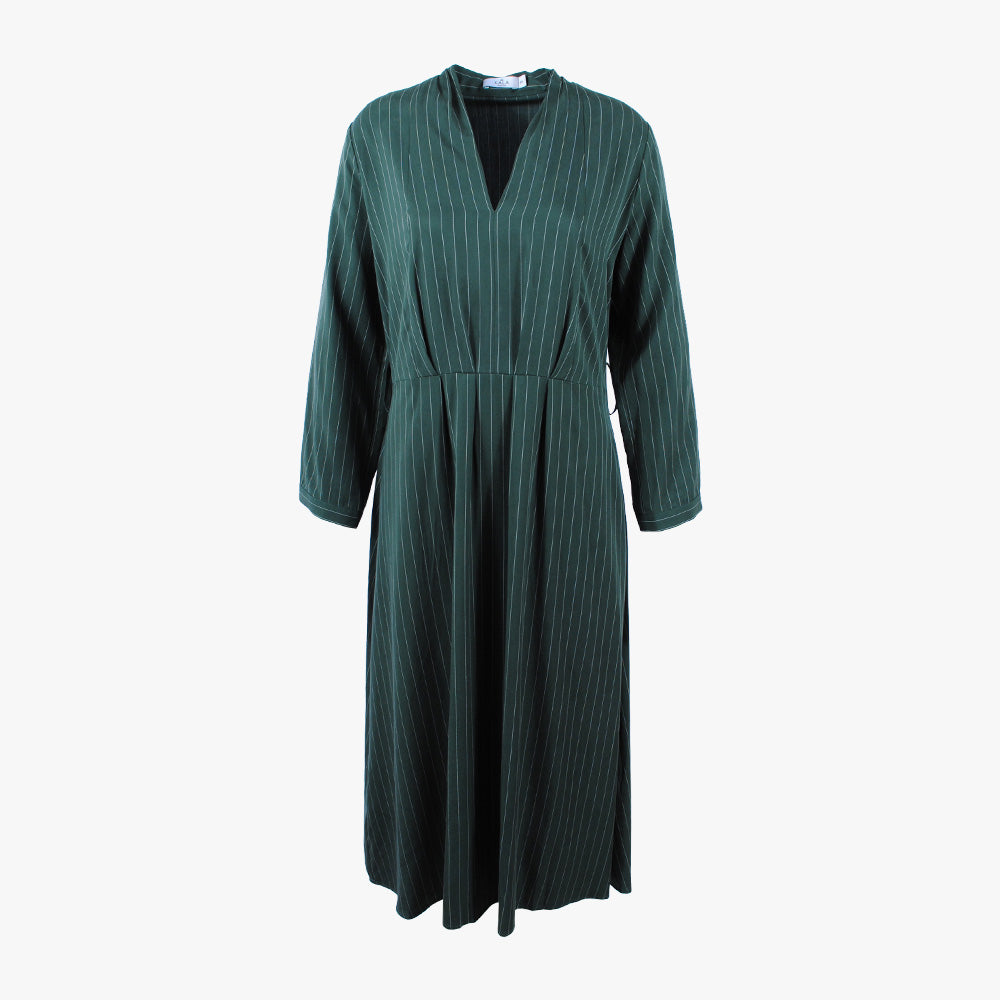 Midikleid Feinestripe (grün, XS) | grün