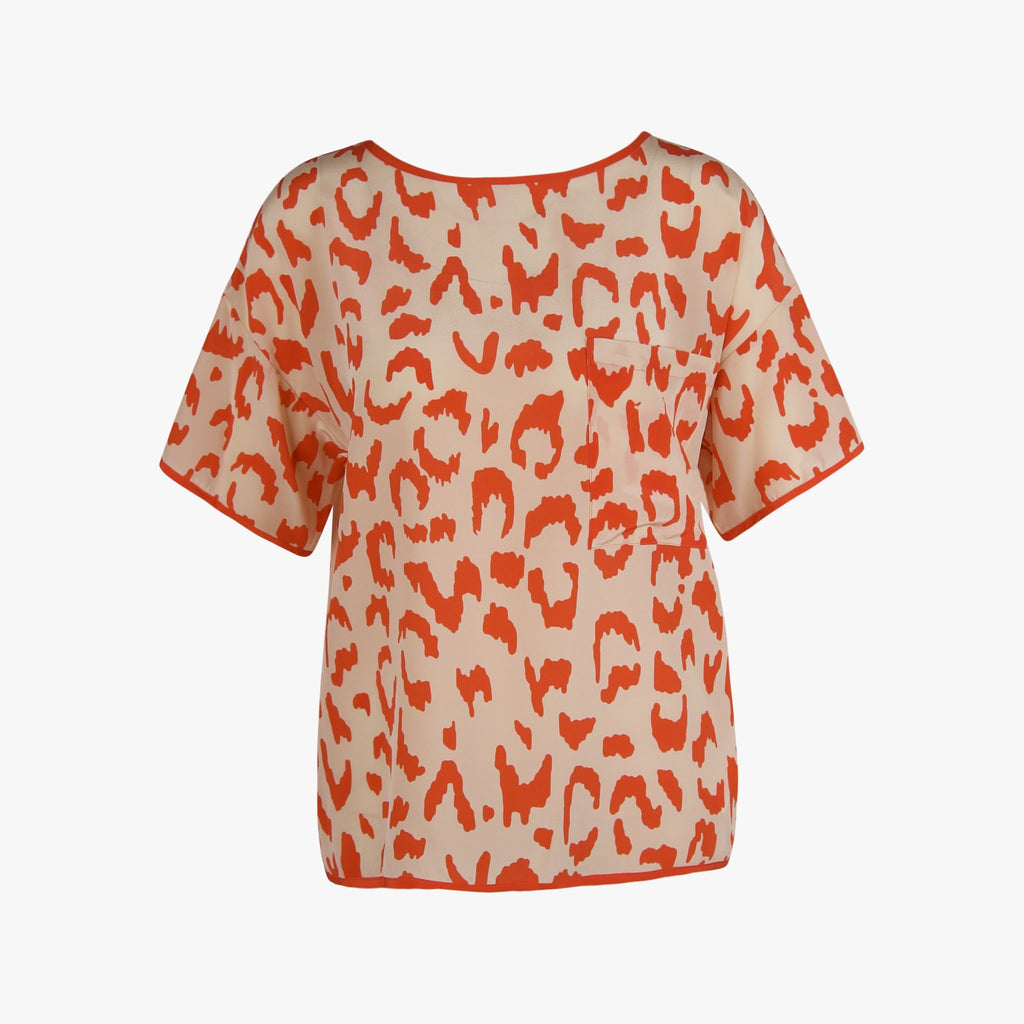Kaos Blusenshirt Seide | orange