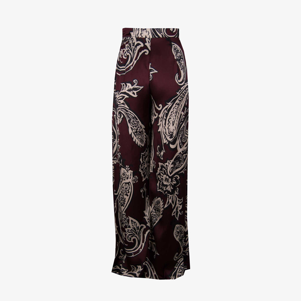 Kaos Hose Blütenprint | bordeaux