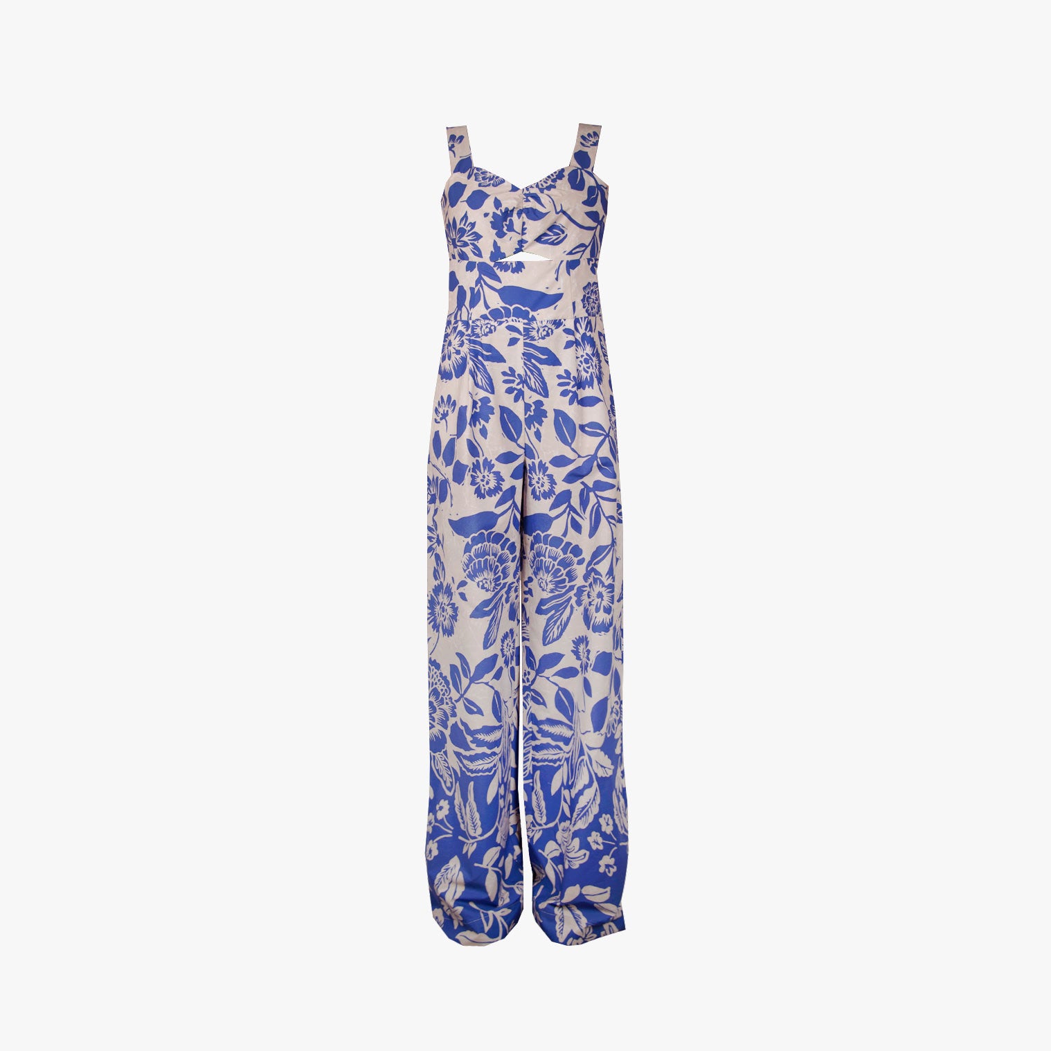 Kaos Jumpsuit Flowerprint | blau