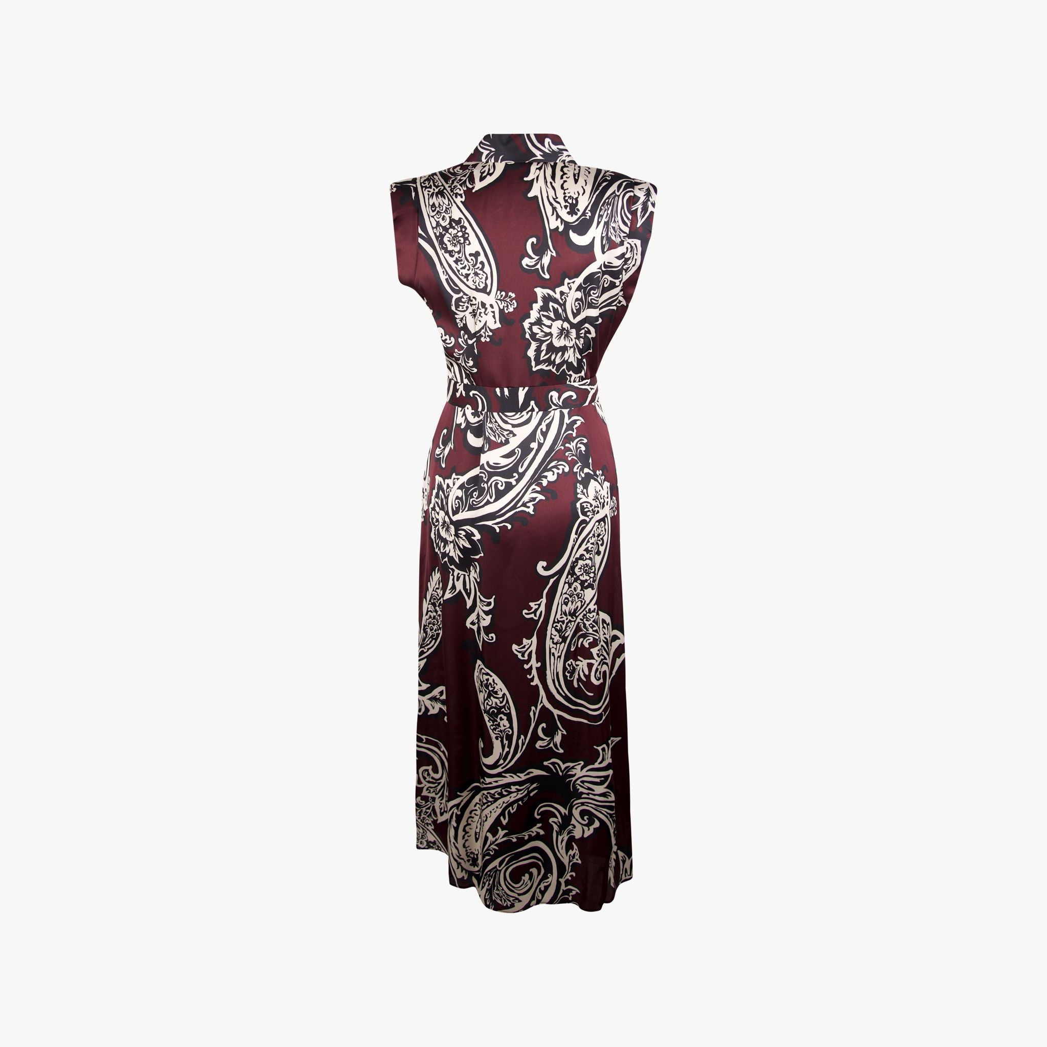 Kaos Maxikleid Blütenprint | bordeaux