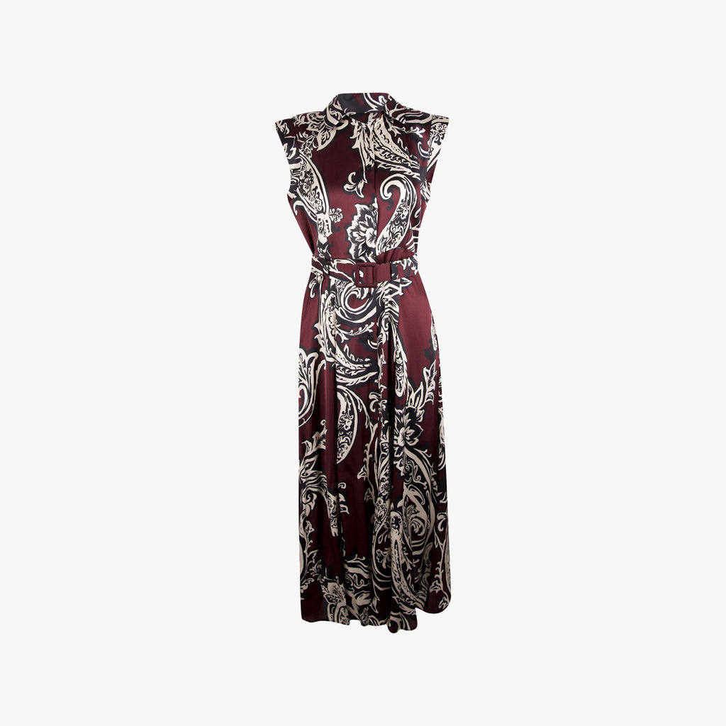 Kaos Maxikleid Blütenprint | bordeaux