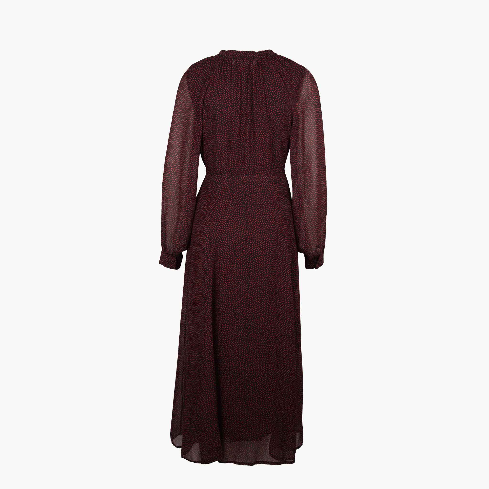 Kaos Maxikleid Print | rot-schwarz