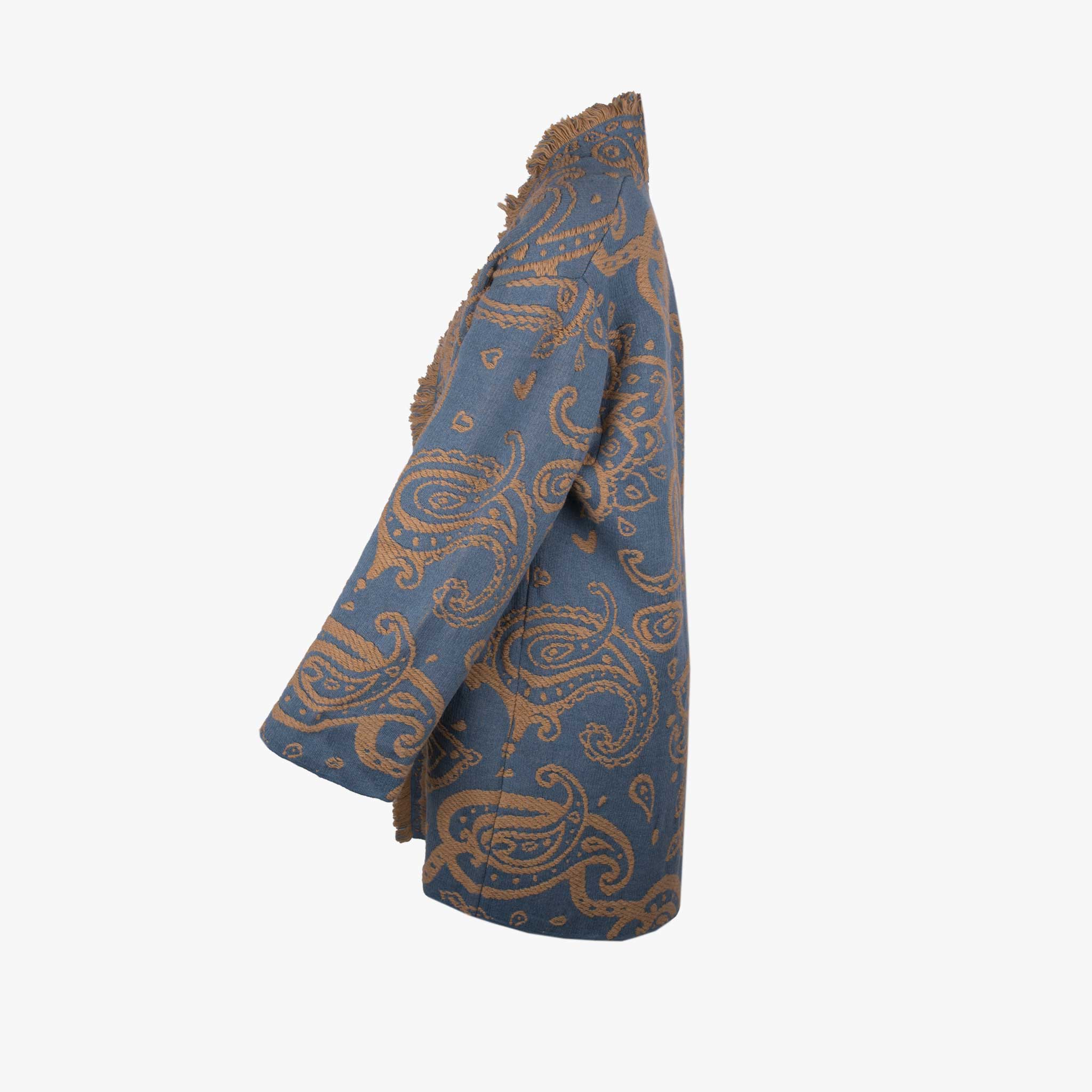 Kaos Paisley Mantel | blau
