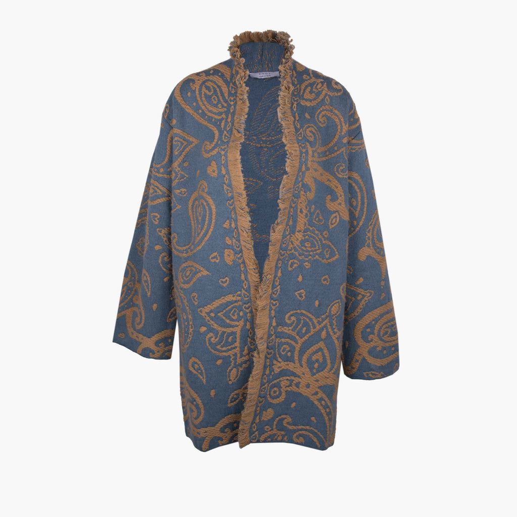 Kaos Paisley Mantel | blau