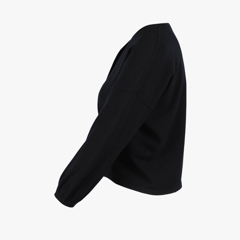 Strickjäckchen uni (schwarz, XS) | schwarz