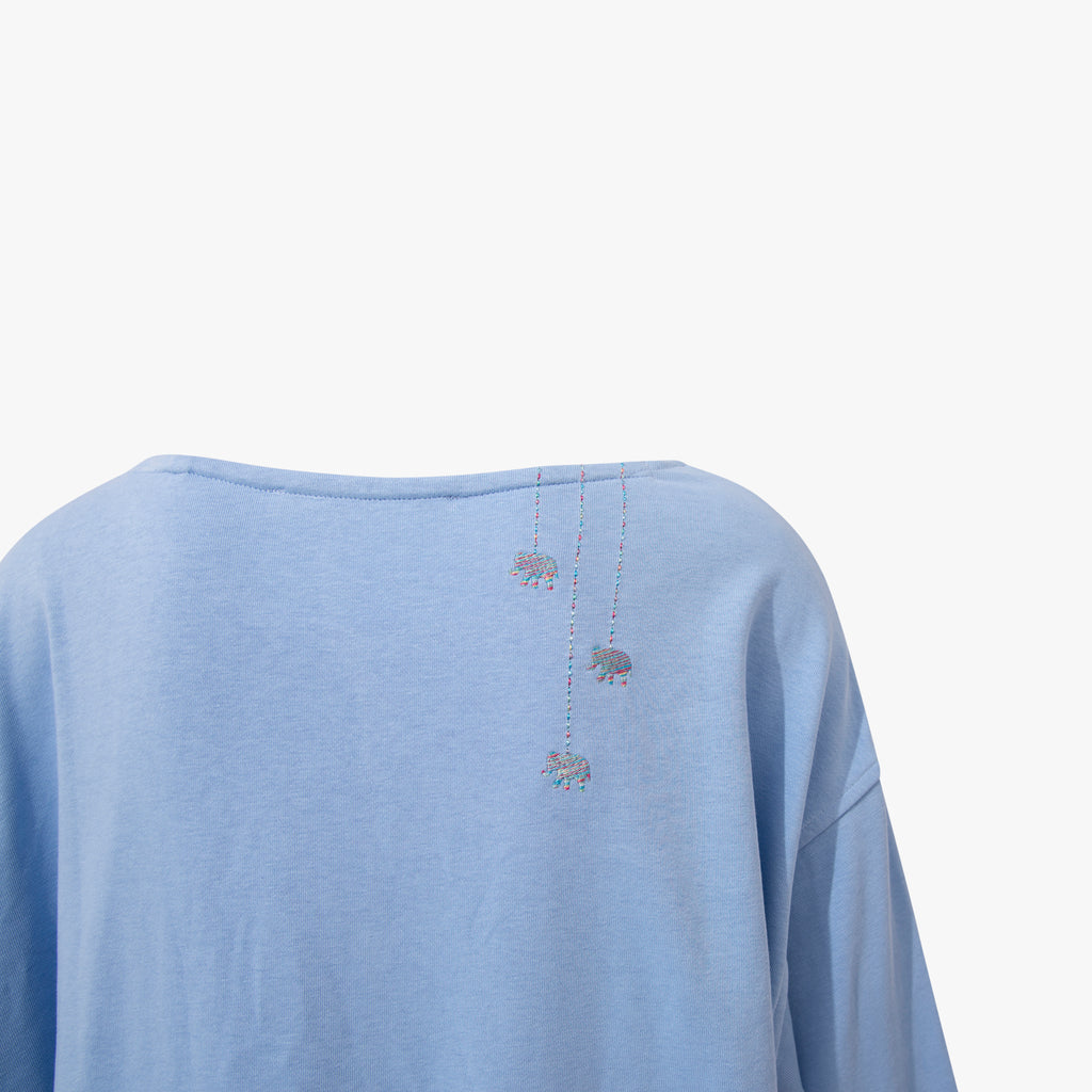 U-Sweatshirt String | hellblau