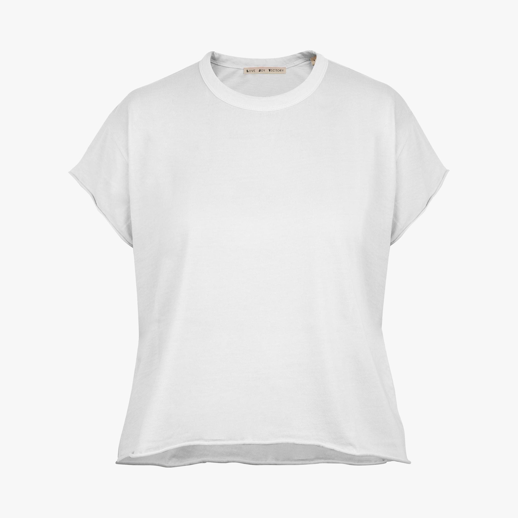 Love Joy Victory RH-Boxyshirt | weiß