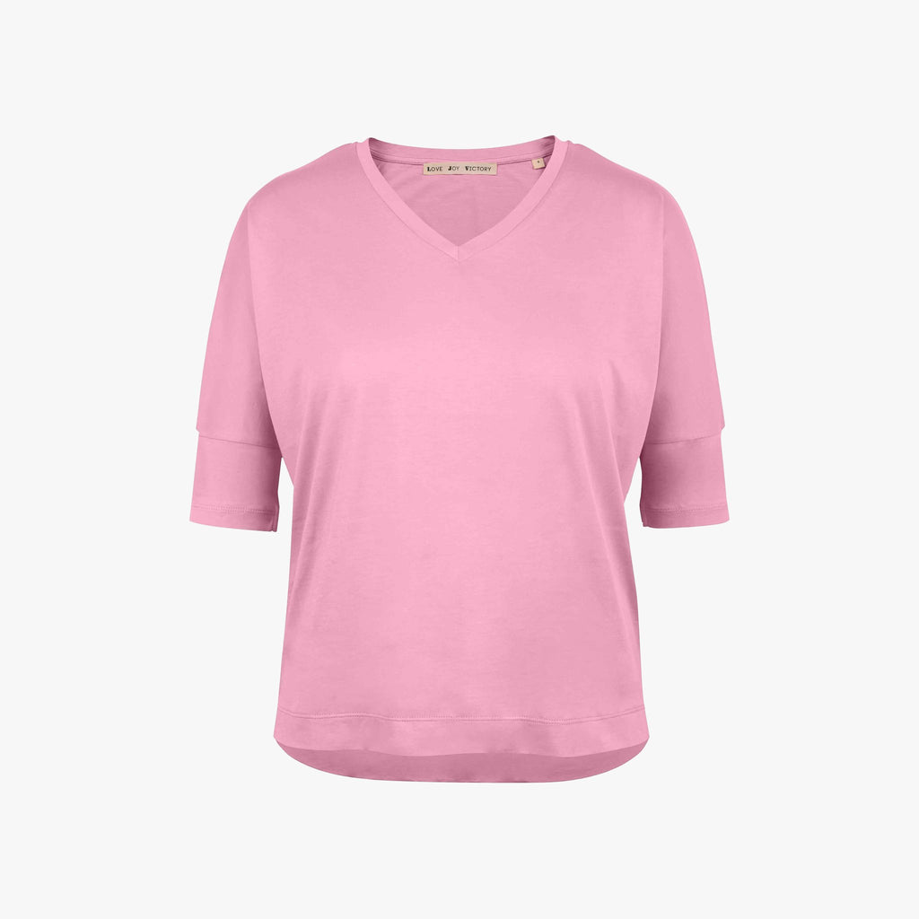 Love Joy Victory V-Boxyshirt | rosa