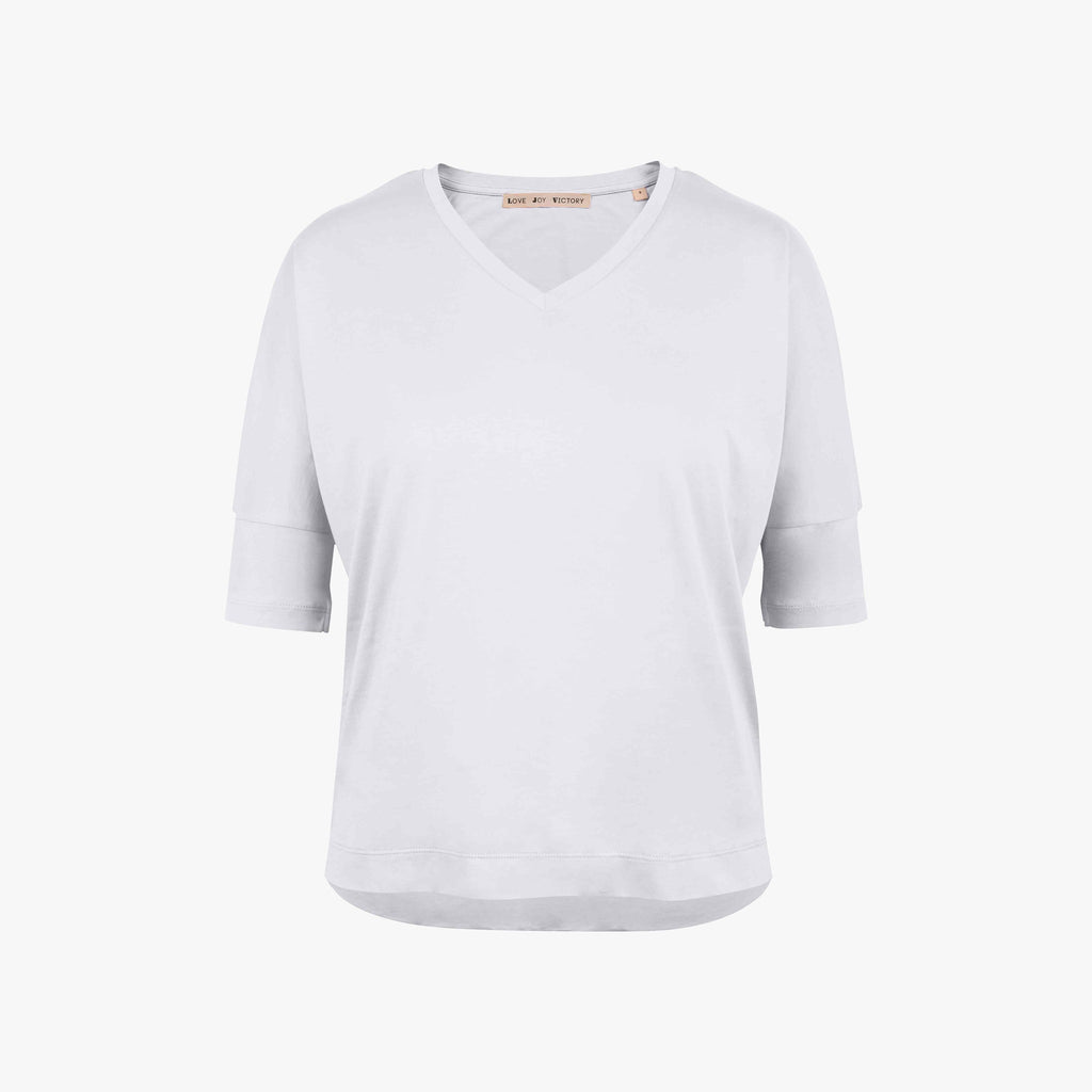 Love Joy Victory V-Boxyshirt | weiß
