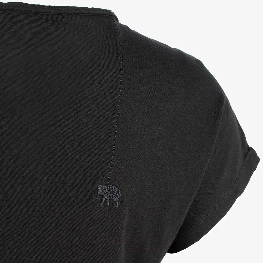 1/4 RH-Shirt uni, Detail | schwarz