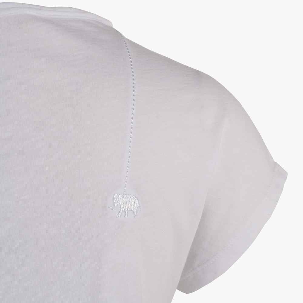 1/4 RH-Shirt uni, Detail | weiß