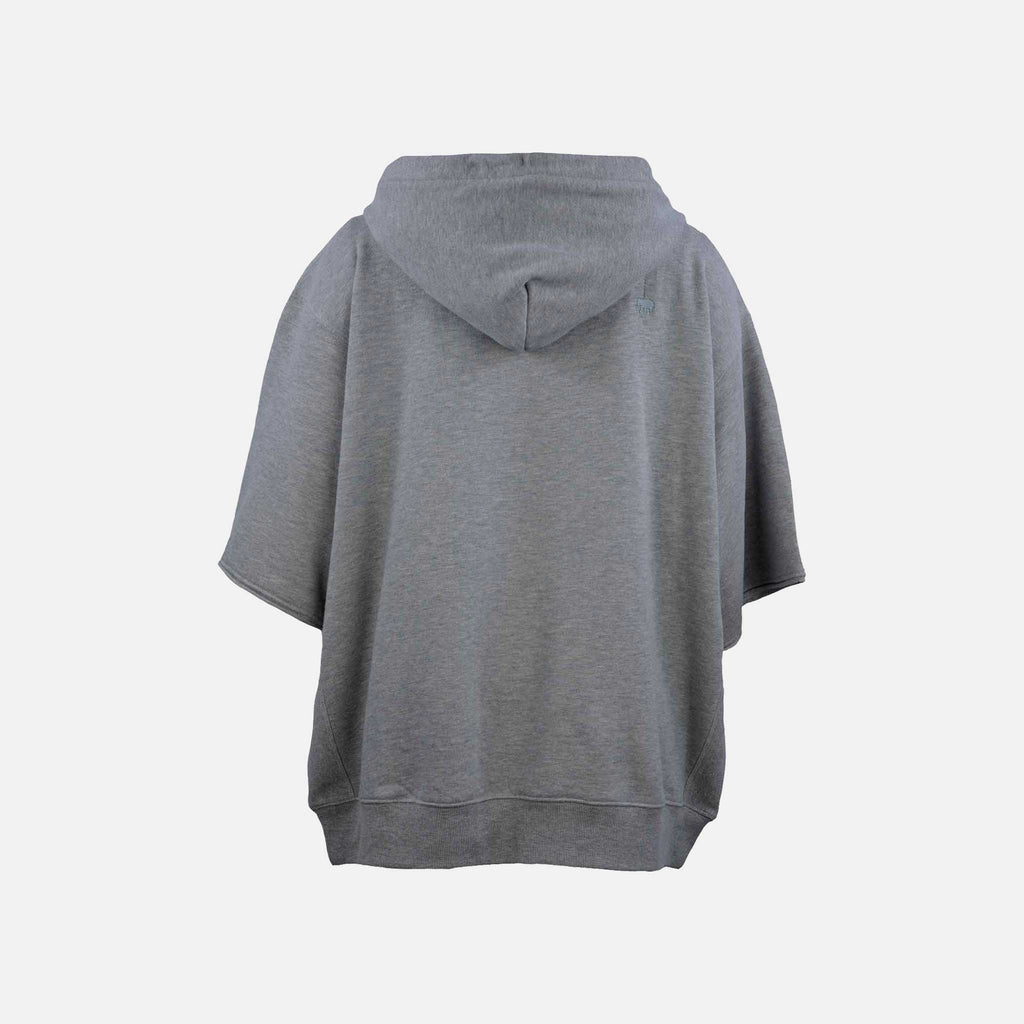 Sweat-Hoodie Zip, Hinten | graumelange
