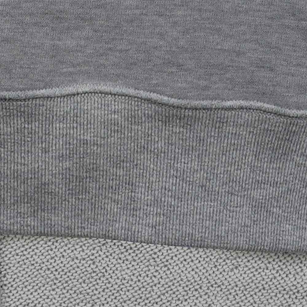 Sweat-Hoodie Zip, Saum | graumelange